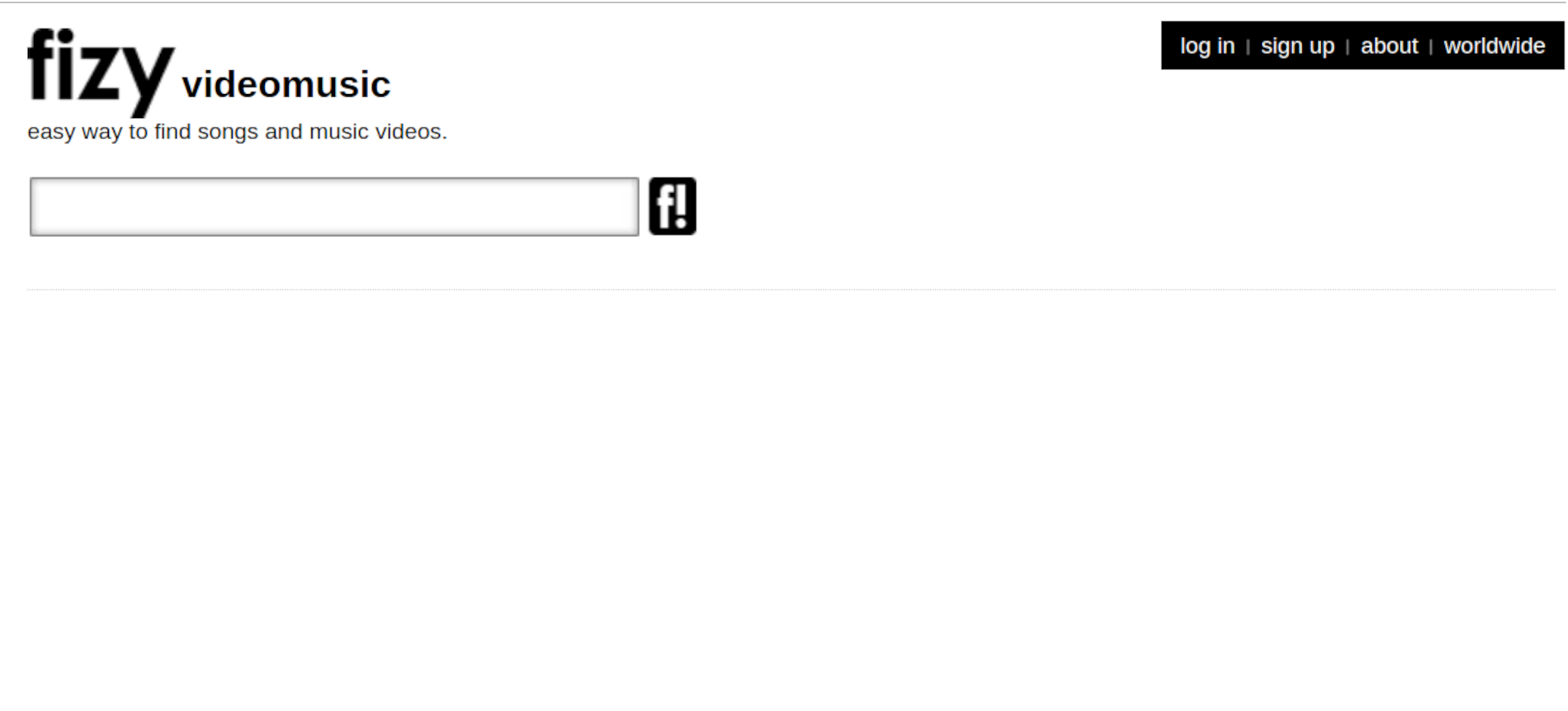 fizy homepage screenshot